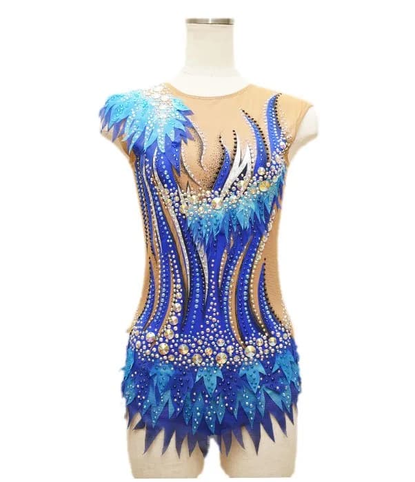 Rita Blue ブルーグラデーション 新体操レオタード | MASH Leotard